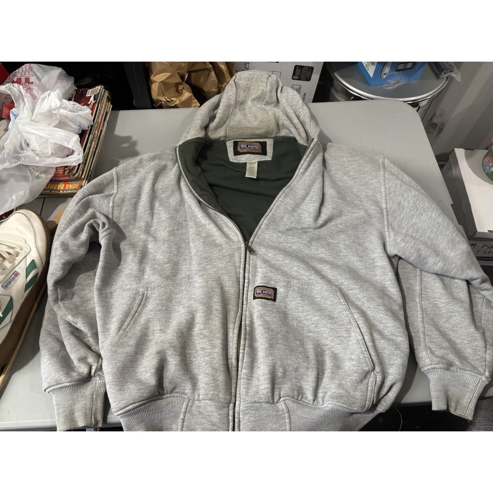 Big Smith Vtg XL Lined Hoodie Gray
